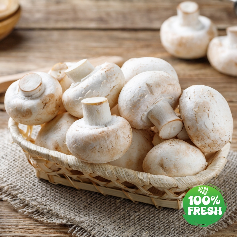 Fresh Button Mushroom by Prakruti Essence